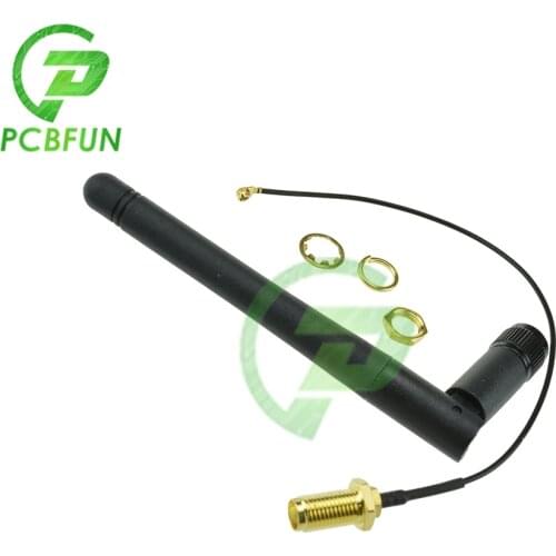 2.4GHz 3dBi WiFi 2.4g Antenna Aerial RP-SMA Male Wireless Router+ 20cm PCI U.FL IPX to RP SMA Male Pigtail Cable ESP8266 ESP32