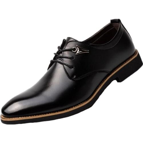 Brand Mens Formal Shoes PU Leather Coiffeur Brown Dress Designer Shoes Men Office Elegant Shoes Men Classic Sapato Oxford