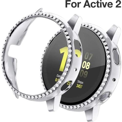 Bling Diamond Hard PC Watch Case Bumper Frame Full Cover Cover Protector Shell Skin for Samsung Galaxy Watch Active 2 40mm 44mm