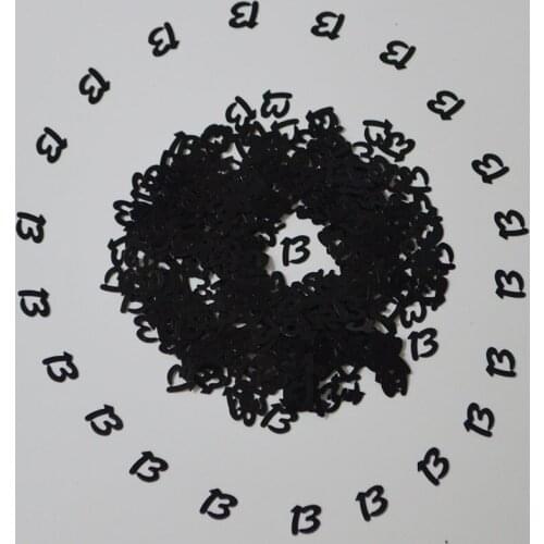 15g Black Number Digital 13 16 18 20 21 30 40 50 60 70 80 Sprinkle Confetti Happy Birthday Party Table Scatter Decorations