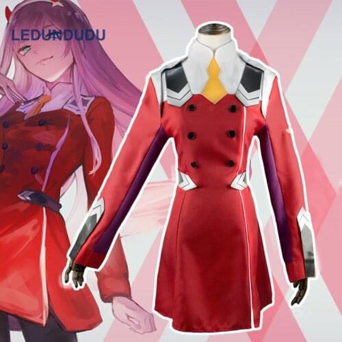 DARLING in the FRANXX Cosplay Costume Zero Two Code 002 Dresses Women School Uniform Fancy Party Clothes for Halloween