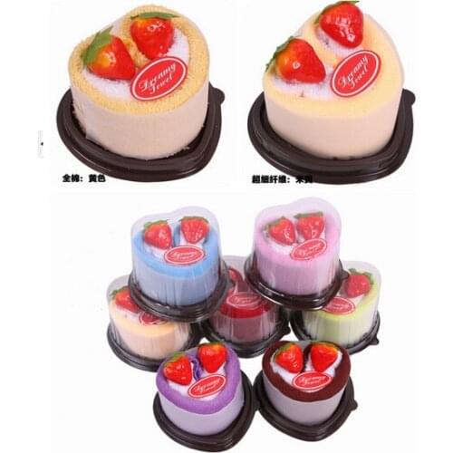 EMS 100 pieces Wedding Party Birthday Heart Shaped strawberry Towels baby shower favors Christmas Valentines gift 20*20 cm