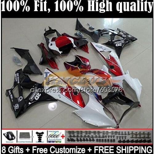 Injection For BMW S1000RR 2009 2010 2011 2012 2013 2014 44CL.22 S 1000 RR 1000RR S1000 RR 09 10 11 12 13 14 Fairing Red white