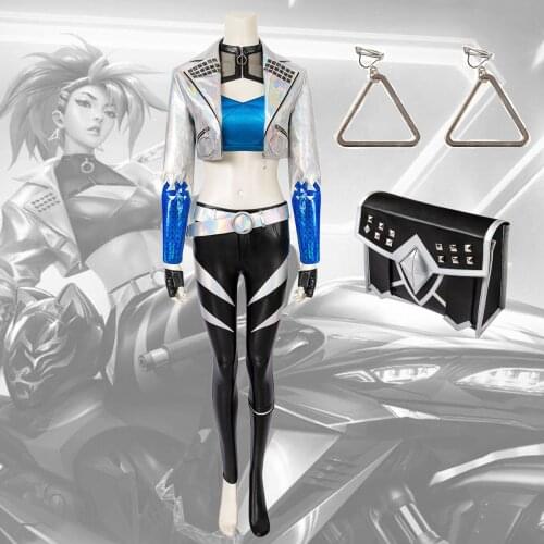LOL KDA 2020 S10 Akali Cosplay Costume Customized LOL Finals Akali Cosplay Carnival Halloween Costume