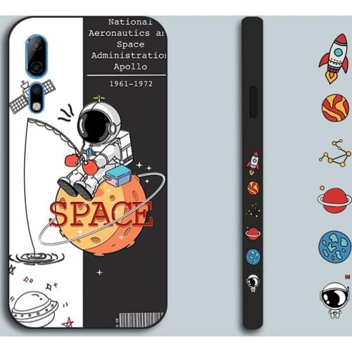 Cute Cartoon Spaceman Case For ZTE Axon 10 Pro A2020 Edge Print Back Cover Capa For Nubia Play Z18 Mini Red Magic 6 Pro