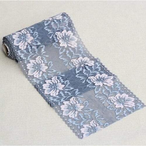 MLAEY 2Yards Blue Exquisite Elastic stretch Lace Trim High Quality Lace Fabric DIY Craft&Sewing Dress Clothing Accessories