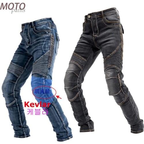 2021Men Motorcycle Pants Aramid Moto Jeans Protective Gear Riding Touring Black Motorbike Trousers Blue Motocross Jeans NEW 04