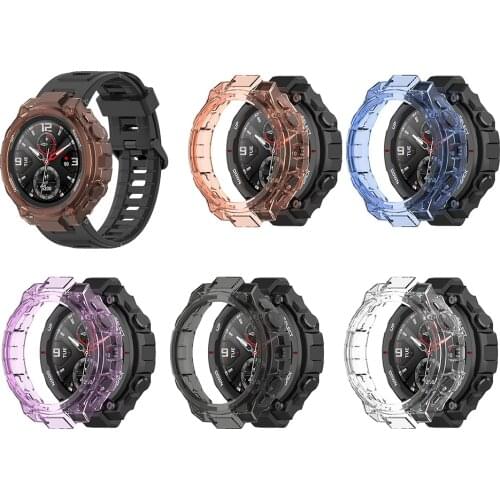 Soft TPU Protector Cover Case For Xiaomi Amazfit T-Rex Smart Watch Protective Shell Frame For Huami Amazfit Trex Pro Edge Bumper