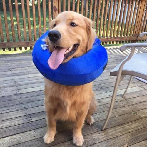 Inflatable Dog Cat Thick Liner Anti-Bite Neck Cushion Recovery Protective Collar
