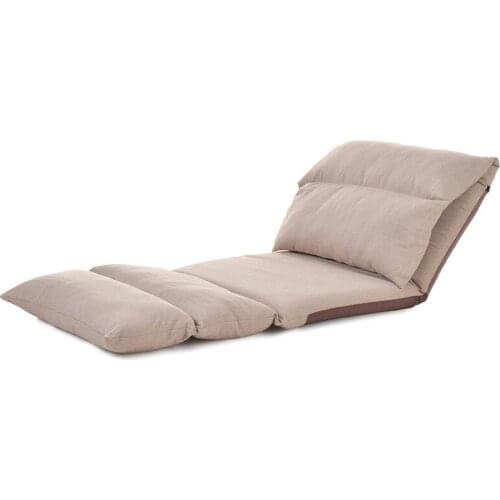 Floor Foldable Chaise Lounge Chair Living Room Furniture Modern Folding Adjustable Upholstered Relaxing Chair Reclining Sofa Bed
