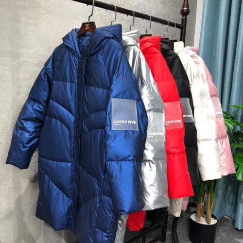 2019 New White Duck Down Jacket Women Thick Long Winter Coat Women Hooded Korean Female Puffer Jacket Doudoune Femme M375