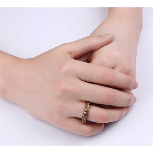 New creative German spherical overturned deformation universe couple Vintage Copper Ring Size 6-10