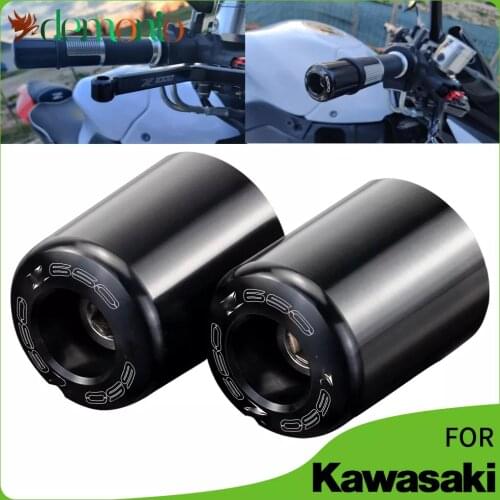 New Motorcycle CNC Handle Bar Handlebar Grips Cap End Handle Plugs Cap For Kawasaki Z650 Z 650 2017 2018 2019 2020 2021