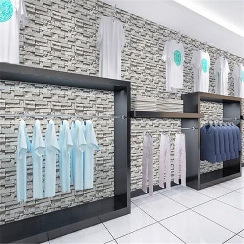 Beibehang Chinese style dining room 3D wallpaper stone brick design background wall vinyl wallpaper modern for living room