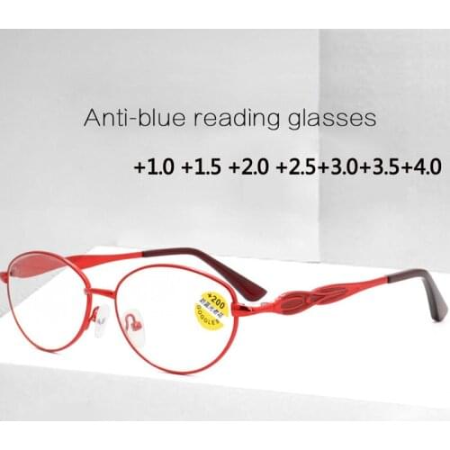 Elbru Retro Reading Glasses for Women Men Anti-Blue Light Hyperopia Glasses Unisex Portable Presbyopia Eyeglasses +1.00~+4.00