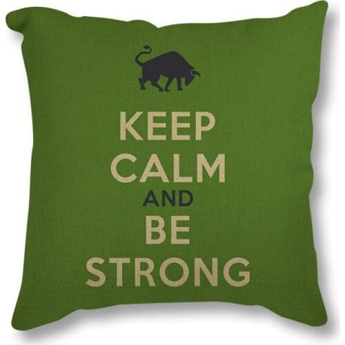 Home Seat Cushion Modern Coffee Keep Calm Life Hippie Quotes Print Throw Pillow 45x45cm Nordic Linen Decorative Cushion For Sofa