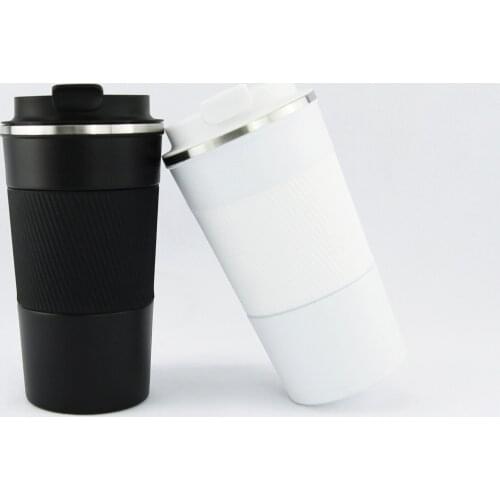 Portable, thermos, double-layer, vacuum-insulated stainless steel double-layer insulated travel mug with lid and coffee cup