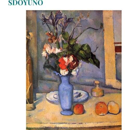 SDOYUNO 60x75cm Oil Painting By Numbers Flowers And Fruit DIY Paint By Numbers On Canvas Frameless Digital Hand Painting Decor