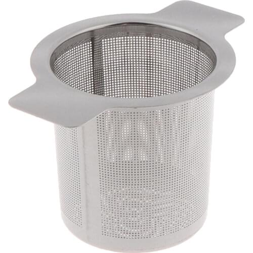 1Pc Stainless Steel Mesh Tea Infuser Metal Cup Strainer Loose Tea Leaf Filter Sieve 10cm*7.5cm
