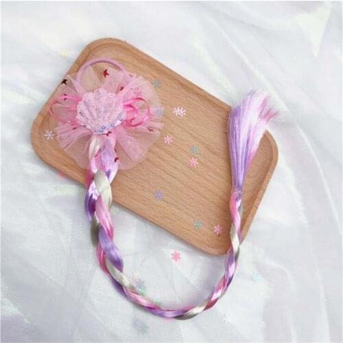 Girls Dream Colorful Unicorn Butterfly Shell Wig Hairpins Children Cute Hair Rope Headbands Barrettes Kids Hair Accessories