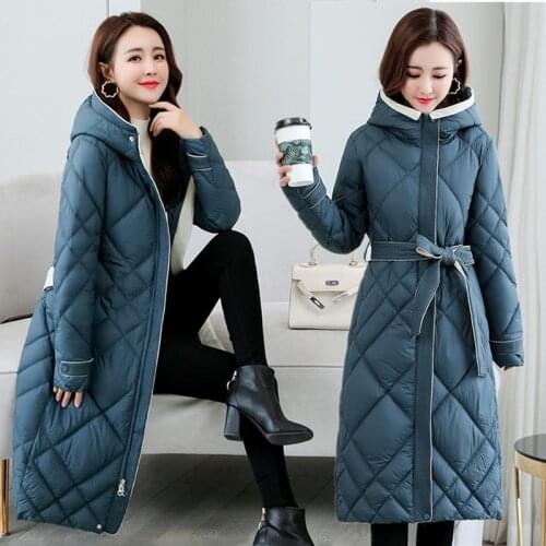 2020 Winter Women Jacket Long Hooded Cotton Padded Female Coat High Quality Warm Outwear Womens Parka Down cotton Jackets Coats