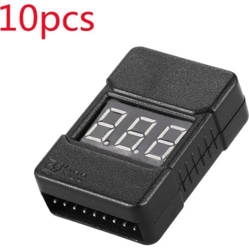 10pcs/lot BX100 1-8S Lipo Battery Voltage Tester/ Low Voltage Buzzer Alarm/ Battery Voltage Checker with Dual Speakers