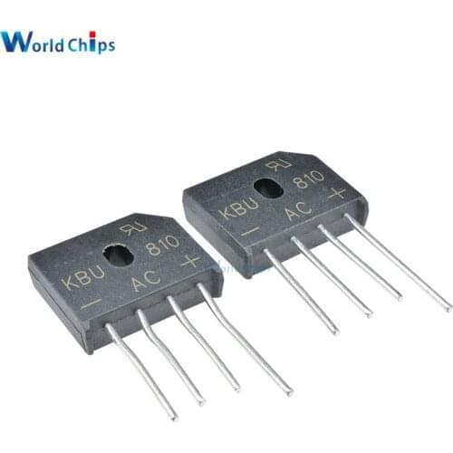 10PCS KBU810 KBU-810 8A 1000V Diode Bridge Rectifier Single Phase Bridge Rectifier New Arrival
