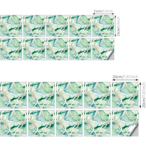 10Pcs Wall Sticker DIY Self Adhesive PVC Decorative Tile Decal for Kitchen