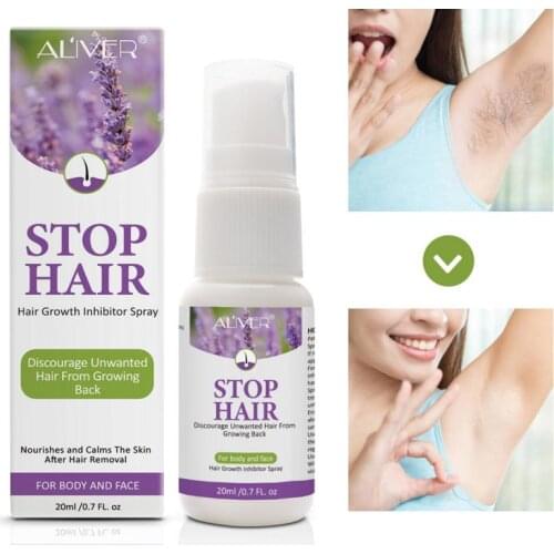 20ml Lavender Inhibit Hair Spray Gentle Nourish Hair Repair Smooth Body Hair Removal Spray Depilatory Care Products