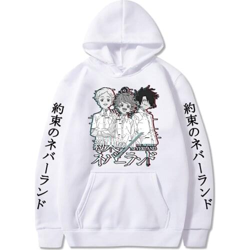 2021 Anime The Promised Neverland Hoodies Sweatshirts Emma. Norman. Ray. Printed Streetswear Women Men Harajuku Pullover Clothes
