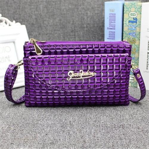 2021 New Arrival Small Shoulder Bags for Women Shine PU Leather Crossbody Messenger Bags Clutch Female Handbag Phone Purse