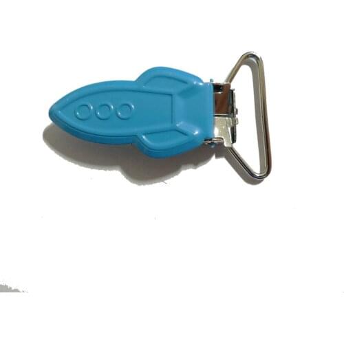 25pcs 1'' 25mm #14 AQUA COLOR Enamel Rockets Suspender Clips