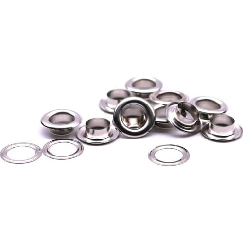 50sets/pack(Outer diameter)20.5mm (internal)12mm (high)6mm grommet metal silver grommets Round edge eyelets