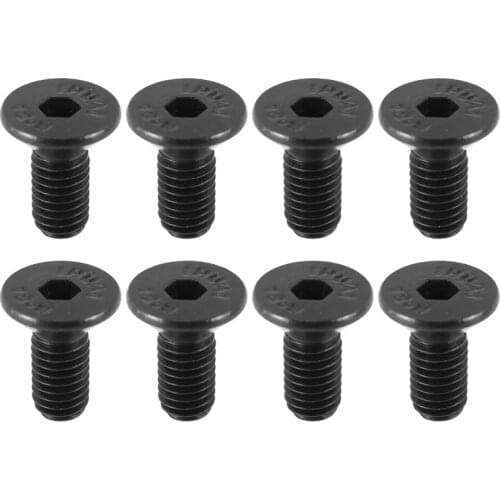 8Pcs MTB Bike Lock Shoe Cleat Mounting Screw for Shimano SPD Self-Locking Pedal Lock Steel Black