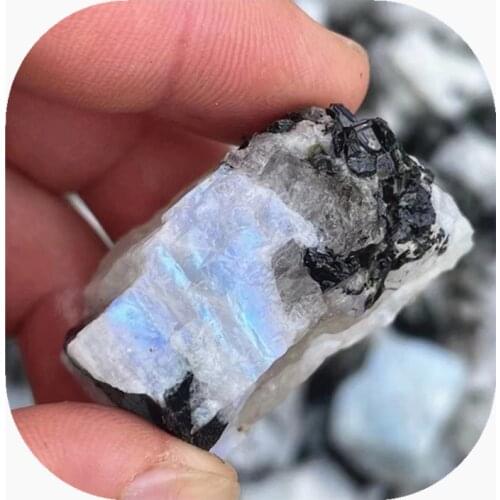 White Moonstone Rough Stones Natural Carved Crystal Raw Gemstone For Sale