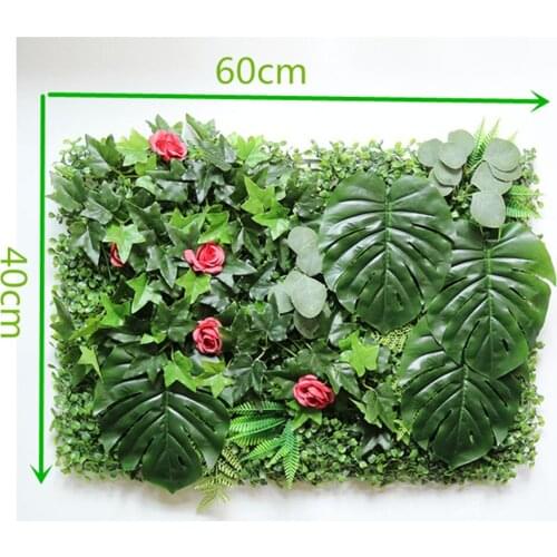 40x60cm Green Grass Artificial Turf Plants Garden Ornament Plastic Lawns Carpet Wall Balcony Fence For Home Decor Decoracion