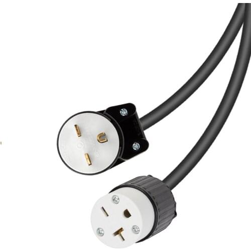 JORINDO NEMA 6-15P 90 ° elbow design plug to 6-20R socket American standard power supply male to female power extension cord