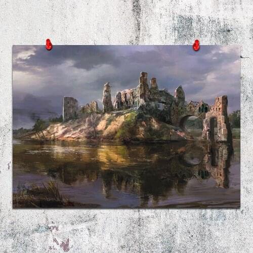 Canvas Painting Ruins Posters and Prints Wall Art Picture for Living Room Decor No Frame