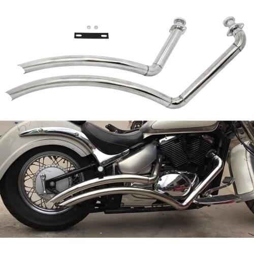 Slash Cut Exhaust Pipe Drag Pipes Kit Silencer Mufflers For Suzuki Boulevard C50 C50T M109R VZR1800 C90T S40 M50 M90 2006-2021