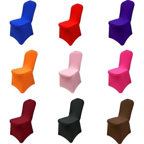 Hot-Selling White Thickening Elastic Banquet Chair Cover One Piece Dining Chair Cover