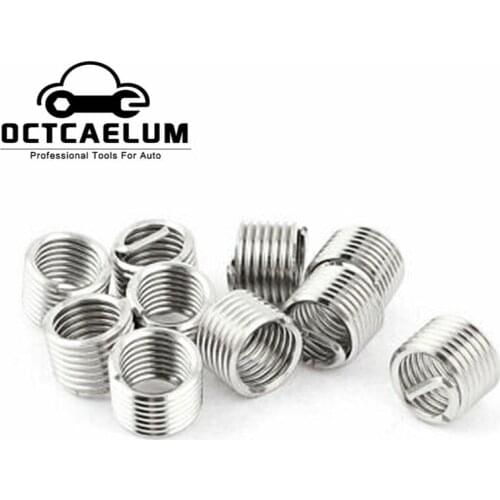 M10 X 1.0 25PCS Stainless Steel Thread Repair Helical Coil Wire Inserts Set For Car Motorcycle Helicoil AT2059D1