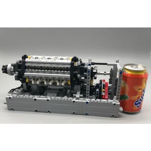 Ing Building Block Technology Mechanical Gear MOC Car Racing Sports Car 42 Cylinder Engine Remote Control Assembly Toy Gift