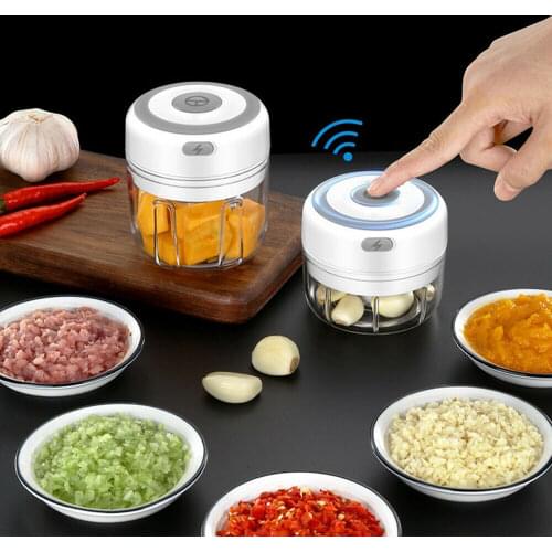 Mini Electric Garlic Chopper USB Charging Ginger Masher Machine Sturdy Durable Chili Vegetable Crusher Kitchen Tool