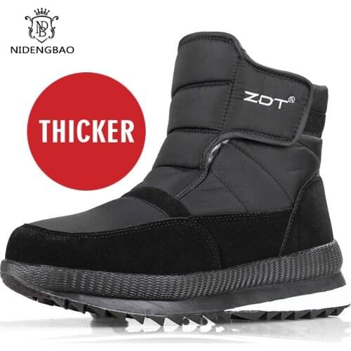 Men Boots 2020 Winter Shoes Men Warm Platform Sneakers Non-slip Waterproof Snow Boots Thick Plush Women Autumn Boots Big Size 47