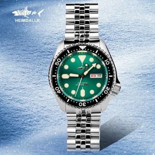 Heimdallr SKX007 Mens Dive Watch Sapphire Luminous 200M Waterproof Japan NH36A Automatic Movement Mechanical Watches Men