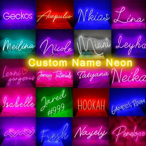 Custom Led Neon Night Lights Sign For Room Bedroom Decor Wall Party Decoration Lighting Wedding Birthday Color/Size/Font