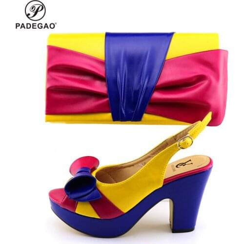 Latest Italian Designer Shoes and Bags Matching Set Italy High Heels Women Wedding Shoes Italian Shoes and Bags SeT