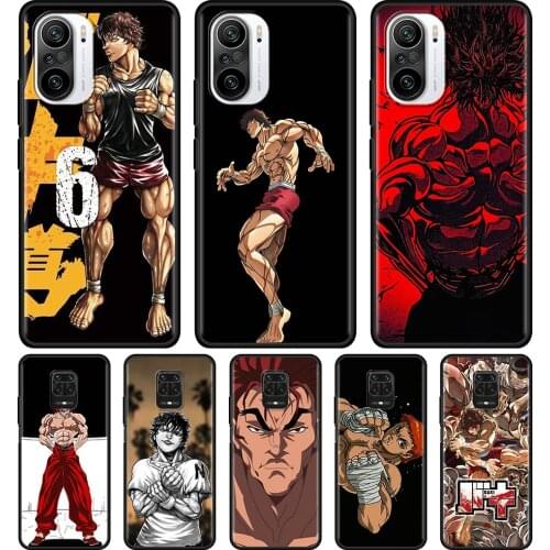Baki the Grappler Original anime Phone Case For Redmi K40 K30 pro Funda Black Cover For Redmi Note 10 Pro Max 9 8 7 9T 8T 9s
