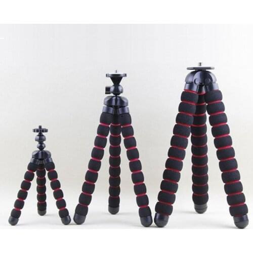 Portable Sponge Octopus Tripod Flexible Camera Phone Tripod Monopod Stand Mini Tripod Holder Bracket Phone Holder Desktop Stand