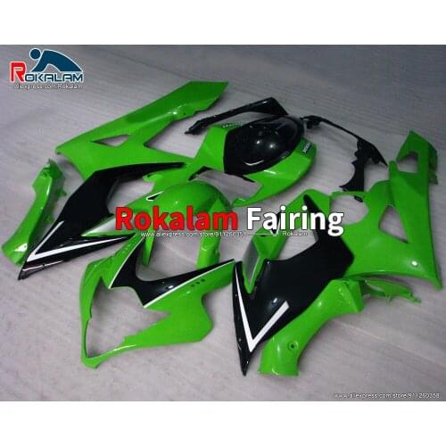 Shells For Suzuki GSXR1000 K5 06 GSXR1000 K-5 05 GSXR 1000 2006 2005 Motorcycle Black Green Fairing Kit (Injection Molding)